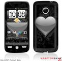 HTC Droid Eris Skin - Glass Heart Grunge Gray