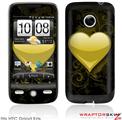HTC Droid Eris Skin - Glass Heart Grunge Yellow