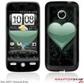 HTC Droid Eris Skin - Glass Heart Grunge Seafoam Green