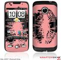 HTC Droid Eris Skin - Big Kiss Black on Pink
