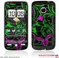 HTC Droid Eris Skin - Twisted Garden Green and Hot Pink