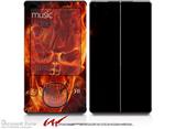 Flaming Fire Skull Orange - Decal Style skin fits Zune 80/120GB  (ZUNE SOLD SEPARATELY)
