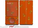 Anchors Away Burnt Orange - Decal Style skin fits Zune 80/120GB  (ZUNE SOLD SEPARATELY)