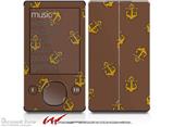 Anchors Away Chocolate Brown - Decal Style skin fits Zune 80/120GB  (ZUNE SOLD SEPARATELY)