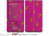 Anchors Away Fuschia Hot Pink - Decal Style skin fits Zune 80/120GB  (ZUNE SOLD SEPARATELY)