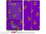 Anchors Away Purple - Decal Style skin fits Zune 80/120GB  (ZUNE SOLD SEPARATELY)