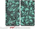 Scattered Skulls Seafoam Green - Decal Style skin fits Zune 80/120GB  (ZUNE SOLD SEPARATELY)