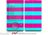 Kearas Psycho Stripes Neon Teal and Hot Pink - Decal Style skin fits Zune 80/120GB  (ZUNE SOLD SEPARATELY)