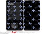 Pastel Butterflies Blue on Black - Decal Style skin fits Zune 80/120GB  (ZUNE SOLD SEPARATELY)