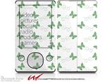 Pastel Butterflies Green on White - Decal Style skin fits Zune 80/120GB  (ZUNE SOLD SEPARATELY)
