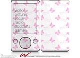 Pastel Butterflies Pink on White - Decal Style skin fits Zune 80/120GB  (ZUNE SOLD SEPARATELY)