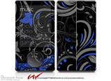 Twisted Garden Gray and Blue - Decal Style skin fits Zune 80/120GB  (ZUNE SOLD SEPARATELY)