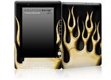 Metal Flames Yellow - Decal Style Skin for Amazon Kindle DX