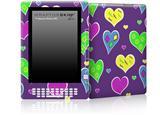 Crazy Hearts - Decal Style Skin for Amazon Kindle DX