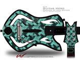  Retro Houndstooth Seafoam Green Decal Style Skin - fits Warriors Of Rock Guitar Hero Guitar (GUITAR NOT INCLUDED)