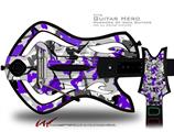  Sexy Girl Silhouette Camo Purple Decal Style Skin - fits Warriors Of Rock Guitar Hero Guitar (GUITAR NOT INCLUDED)