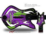  Halftone Splatter Green Purple Decal Style Skin - fits Warriors Of Rock Guitar Hero Guitar (GUITAR NOT INCLUDED)