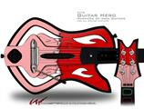  Ripped Colors Pink Red Decal Style Skin - fits Warriors Of Rock Guitar Hero Guitar (GUITAR NOT INCLUDED)