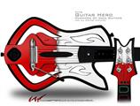  Ripped Colors Red White Decal Style Skin - fits Warriors Of Rock Guitar Hero Guitar (GUITAR NOT INCLUDED)