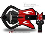  Ripped Colors Black Red Decal Style Skin - fits Warriors Of Rock Guitar Hero Guitar (GUITAR NOT INCLUDED)