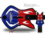 Ripped Colors Blue Red Decal Style Skin - fits Warriors Of Rock Guitar Hero Guitar (GUITAR NOT INCLUDED)