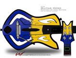  Ripped Colors Blue Yellow Decal Style Skin - fits Warriors Of Rock Guitar Hero Guitar (GUITAR NOT INCLUDED)
