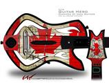  Painted Faded and Cracked Canadian Canada Flag Decal Style Skin - fits Warriors Of Rock Guitar Hero Guitar (GUITAR NOT INCLUDED)