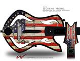  Painted Faded and Cracked USA American Flag Decal Style Skin - fits Warriors Of Rock Guitar Hero Guitar (GUITAR NOT INCLUDED)
