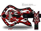  WraptorCamo Digital Camo Red Decal Style Skin - fits Warriors Of Rock Guitar Hero Guitar (GUITAR NOT INCLUDED)