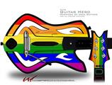  Rainbow Stripes Decal Style Skin - fits Warriors Of Rock Guitar Hero Guitar (GUITAR NOT INCLUDED)