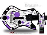  Lots of Dots Purple on White Decal Style Skin - fits Warriors Of Rock Guitar Hero Guitar (GUITAR NOT INCLUDED)