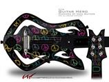  Kearas Peace Signs on Black Decal Style Skin - fits Warriors Of Rock Guitar Hero Guitar (GUITAR NOT INCLUDED)