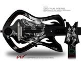  Chrome Skull on Black Decal Style Skin - fits Warriors Of Rock Guitar Hero Guitar (GUITAR NOT INCLUDED)