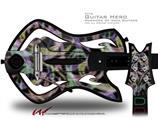  Neon Swoosh on Black Decal Style Skin - fits Warriors Of Rock Guitar Hero Guitar (GUITAR NOT INCLUDED)