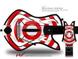  Bullseye Red and White Decal Style Skin - fits Warriors Of Rock Guitar Hero Guitar (GUITAR NOT INCLUDED)