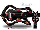  Strawberries on Black Decal Style Skin - fits Warriors Of Rock Guitar Hero Guitar (GUITAR NOT INCLUDED)