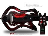  Big Kiss Red Lips on Black Decal Style Skin - fits Warriors Of Rock Guitar Hero Guitar (GUITAR NOT INCLUDED)