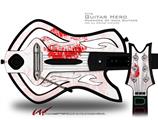  Big Kiss Red Lips on White Decal Style Skin - fits Warriors Of Rock Guitar Hero Guitar (GUITAR NOT INCLUDED)