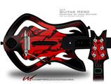 Oriental Dragon Red on Black Decal Style Skin - fits Warriors Of Rock Guitar Hero Guitar (GUITAR NOT INCLUDED)