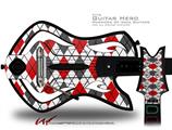  Argyle Red and Gray Decal Style Skin - fits Warriors Of Rock Guitar Hero Guitar (GUITAR NOT INCLUDED)