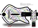  Pastel Hearts on White Decal Style Skin - fits Warriors Of Rock Guitar Hero Guitar (GUITAR NOT INCLUDED)