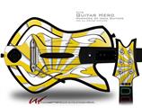  Rising Sun Japanese Flag Yellow Decal Style Skin - fits Warriors Of Rock Guitar Hero Guitar (GUITAR NOT INCLUDED)