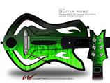  Fire Green Decal Style Skin - fits Warriors Of Rock Guitar Hero Guitar (GUITAR NOT INCLUDED)