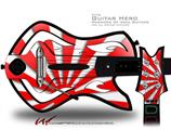  Rising Sun Japanese Flag Red Decal Style Skin - fits Warriors Of Rock Guitar Hero Guitar (GUITAR NOT INCLUDED)