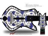  Argyle Blue and Gray Decal Style Skin - fits Warriors Of Rock Guitar Hero Guitar (GUITAR NOT INCLUDED)