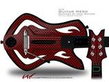  Carbon Fiber Red Decal Style Skin - fits Warriors Of Rock Guitar Hero Guitar (GUITAR NOT INCLUDED)