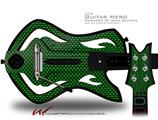  Carbon Fiber Green Decal Style Skin - fits Warriors Of Rock Guitar Hero Guitar (GUITAR NOT INCLUDED)