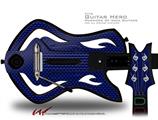  Carbon Fiber Blue Decal Style Skin - fits Warriors Of Rock Guitar Hero Guitar (GUITAR NOT INCLUDED)