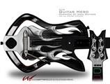  Metal Flames Chrome Decal Style Skin - fits Warriors Of Rock Guitar Hero Guitar (GUITAR NOT INCLUDED)