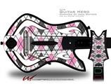  Argyle Pink and Gray Decal Style Skin - fits Warriors Of Rock Guitar Hero Guitar (GUITAR NOT INCLUDED)